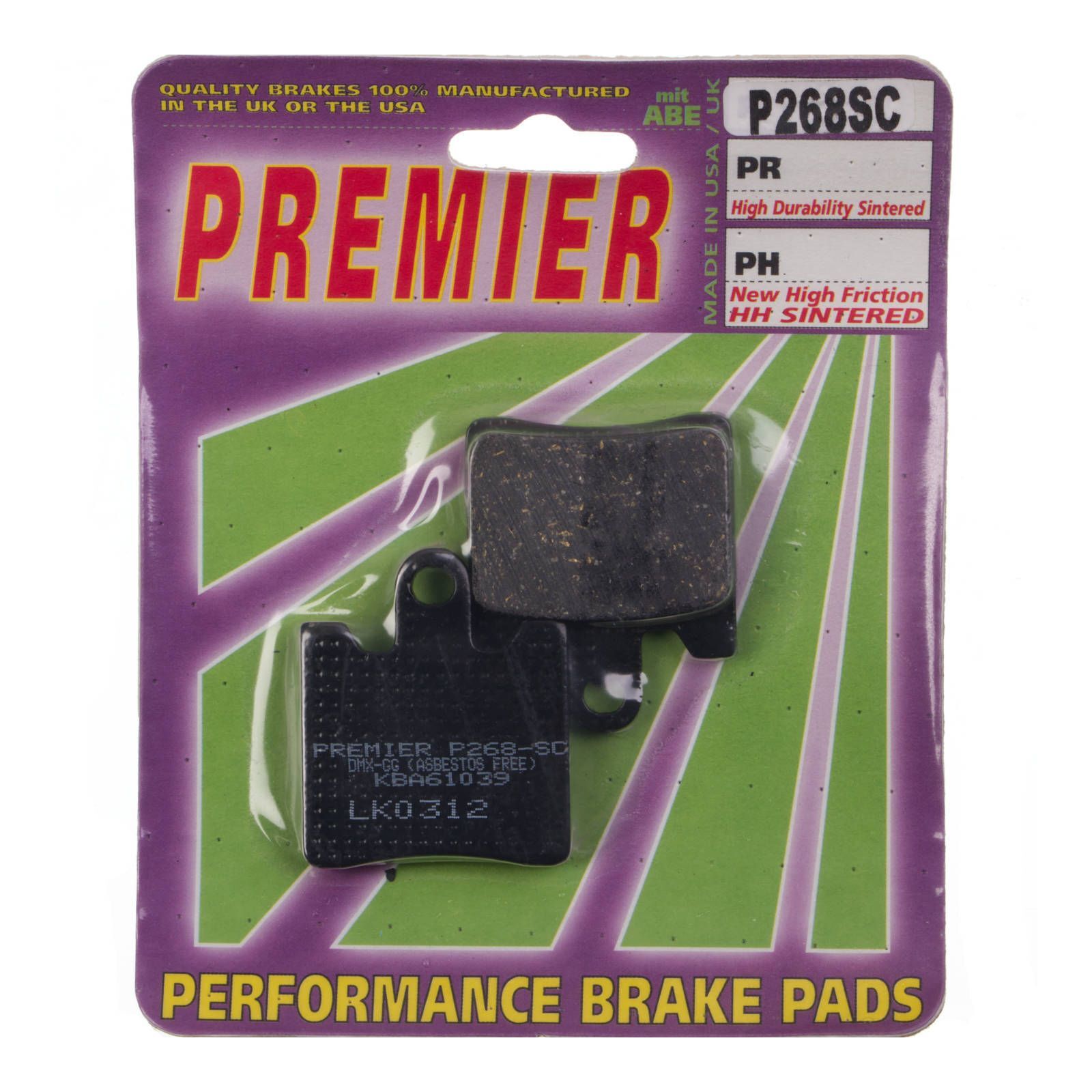 Premier Brake Pads - P Organic Standard