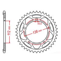 SPROCKET REAR MTX 1877 41T #525 SPR468441