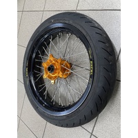 Haan/Excel 17-3.50 Orange/Black Super Moto Front Wheel