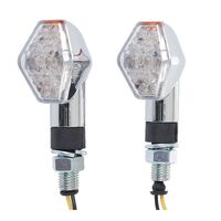 WHITES FLASHER UNI LED DIAMOND CHR PAIR