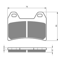 GOLDfren Brake Pads - S3 Sintered Sports (PBPH223)