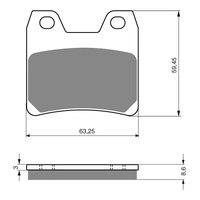 GOLDfren Brake Pads - S3 Sintered Sports (PBPH308)