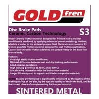 GOLDfren Brake Pads - S3 Sintered Sports (PBPH364)