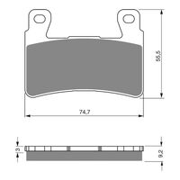 GOLDfren Brake Pads - S3 Sintered Sports (PBPH273)