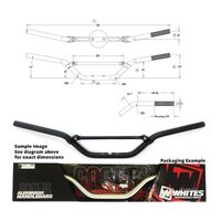 WHITES HANDLEBAR 7/8 AL6061 BLK CR85 RM/KX65 YZ85/80 CRF150R