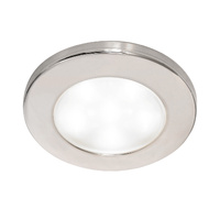 EuroLED95 Downlight White Light with Stainless Steel Rim 12/24v