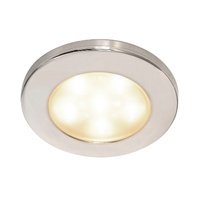 EuroLED95 Downlight Warm White Light with Stainless Steel Rim 12/24v