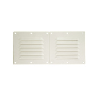 Vent Louver White Plastic 256x118mm