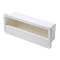 Storage Case White Plastic Horizontal Open 370x120x100mm