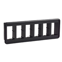 Rocker Switch Mounting Bracket Panel 6-gang Black