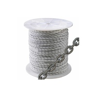 60m x 6mm Double Braided Nylon Rope with 6m x 6mm Chain