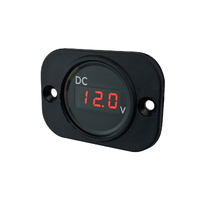 Digital Volt Meter Flush Mount with Red LED Display 2.5-30V