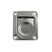 Flush Pull with Spring Return 304-Grade Stainless Steel 65x55mm