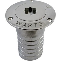 Filler Deck WASTE Stainless Steel 50mm Hex Cap