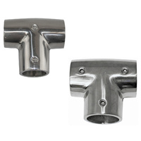 Rail Fitting Stainless Steel Tee 90deg suits 22mm tube