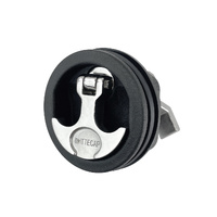 Flush Hatch Latch Black with Turning Lock