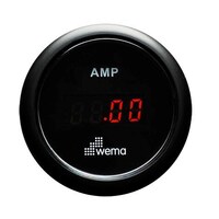 Wema Ampmeter Gauge Digital Black 12/24v