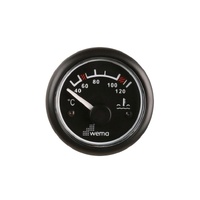 Wema Water Temperature Gauge Black 40-120 Deg