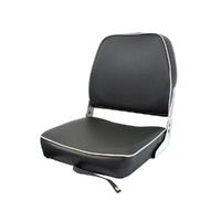 SC40 Folding Padded Boat Seat - Dark Grey/Mid Grey Piping