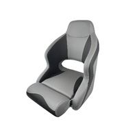 H52 Helmsman Flip-Up Boat Seat - Dusty Grey / Black