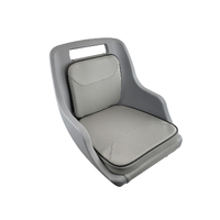 AD49R Moulded Boat Seat with Removable Grey Cushions