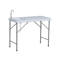 Portable Camping Table with Sink and Faucet