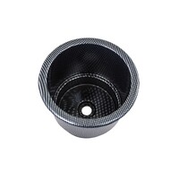 Drink Holder Large Twin Size Carbon Print with Drain