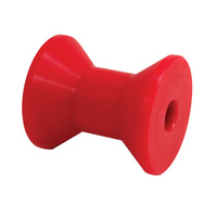 Bow Roller HDPE 74x70mm x 17mm Bore Red