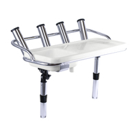 Bait Board Stainless Steel Frame with Sink and 4 Rod Holders