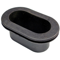 Slop Stopper Black Oval Thru Hull 115x60mm ID