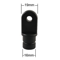 Canopy Bow End 16mm Black - Plastic