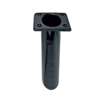 Plastic Rod Holder Straight Rectangle Head Black (Packaged)