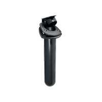 Plastic Rod Holder 30deg Angled Oval Head with Cap Black