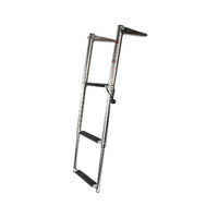 Ladder Above Platform Telescopic Moulded Ribbed 3 Step