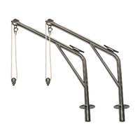 Stainless Steel Swivelling Davit Pair of Arms Rated 160kg