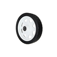 Spare Solid Rubber Jockey Wheel with Powder-coated Steel Rim 200mm