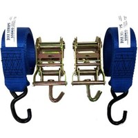 Transom Ratchet Medium Duty Coated J Hooks 50mm x 1.5m Pair