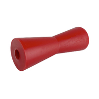 Soft Red Poly Concave Roller 200x70mm x 22mm Bore