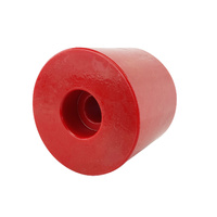 Soft Red Poly Transom Roller Round 65x75mm x 17mm Bore