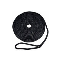 Dockline Double Braid Black 10mm x 6m