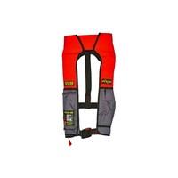 Ocean 150 Auto Inflatable Life Jacket - Grey/Red