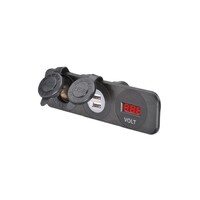 Heavy-Duty Accessory/Dual USB Sockets and 12/24V DC LED Volt Meter