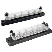 Bus Bar Power Distribution Terminal Block with Solid Base and Cover