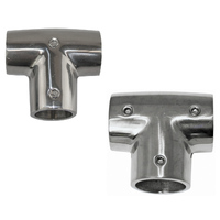 Rail Fitting Tee 316 Grade Stainless Steel 90deg