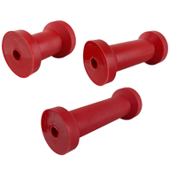 Cotton Reel Rollers Soft Red Polyurethane