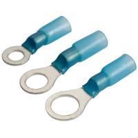 Narva Heatshrink Ring Terminals Blue suits 4mm Wire