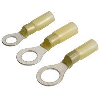 Narva Heatshrink Ring Terminals Yellow suits 5-6mm Wire