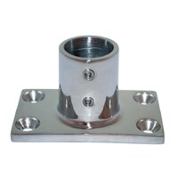 Rail Fitting Deck Mount Rectangle Base S/S 90deg