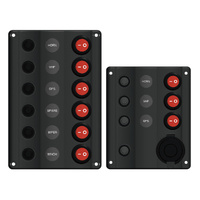 Switch Panels Wave Design with Rocket Switches & Circuit Breakers