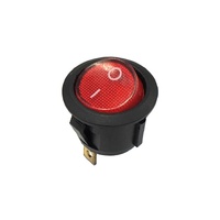 Round Rocker Switch with LED Indication Red 20A 12V